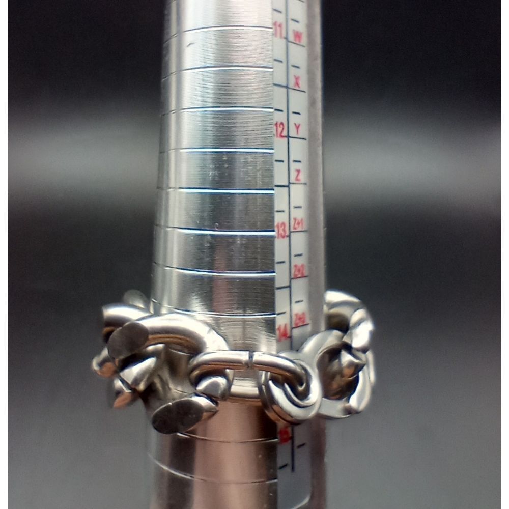 Barbed wire chain ring biker size 14 R236 - Picture 2 of 4